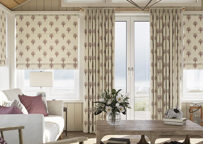 Emily Bond Yew Tree, Mulberry - Made to Measure Curtains - Image 3